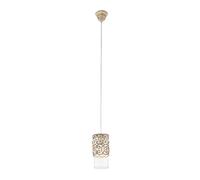Eglo Suspension Cardigan, lampe suspendue vintage 1 flamme, luminaire rétro en acier et verre brun patiné, clair, lampe de salle à manger, lampe de salon suspendue avec douille E27