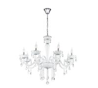 Eglo Suspension Carpento, lustre 8 flammes vintage, style Shabby Chic