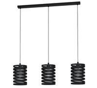 Eglo Suspension Cremella, lampe suspendue 3 flammes vintage, style