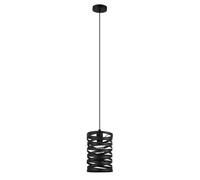 Suspension CREMELLA E27 1X40W en acier noir D180mm