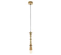 Eglo Suspension douille Avoltri, lustre pour chambre, salon et salle à | manger, lampe de plafond suspendue en bois chêne, luminaire avec culot ampoule E27