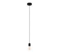 Suspension YORTH E27 1X40W en acier nickel brillant et noir D50mm