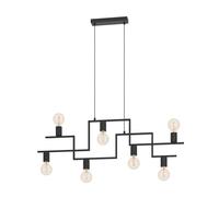 Suspension FEMBARD E27 7X60W en acier noir 1005x40x1100mm