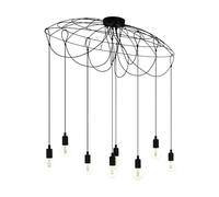Eglo Suspension Hogsmill, lampe suspendue 8 flammes vintage, industrielle