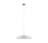 Eglo Suspension LED connect Moneva-C, 1 flamme, acier et plastique nickel | mat, blanc, température couleur variable (chaud, neutre, froid), RGB, dimmable, Ø 48,5 cm