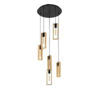 Eglo Suspension Littleton, luminaire à six lumières de style vintage