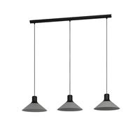 Eglo Suspension luminaire Abreosa, lustre chambre à 3 flammes, plafonnier