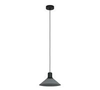 Suspension ABREOSA E27 1X28W en acier noir et gris D280mm