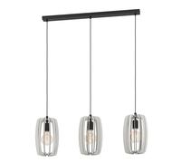 Suspension BAJAZZARA E27 3X40W en acier noir 890x190x1100mm