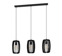 Suspension BAJAZZARA E27 3X40W en acier noir 890x190x1100mm