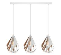 Eglo Suspension CARLTON 43002 - 3 lampes E27 - blanc et or