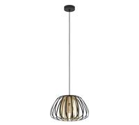 Suspension ENCINITOS E27 1X40W en acier noir et or D375mm
