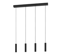 Suspension ALMUDAINA LED 4X5,4W en acier noir 840x60x1100mm