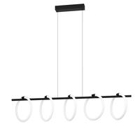 Eglo Suspension luminaire LED Caranacoa, lustre à 5 lampes, plafonnier à