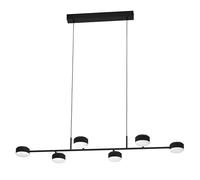 Eglo Suspension luminaire LED Clavellina, lustre à 6 lampes pour salon et