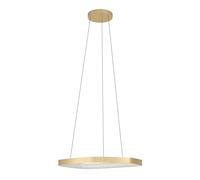 Suspension VALLEROSA LED 25,2W en aluminium et acier laiton brossé D580mm