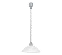 Suspension LORD 2 E27 1X60W en matière synthétique gris et nickel mat D360mm