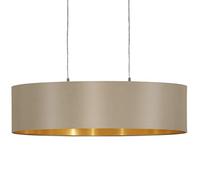 EGLO Suspension luminaire Maserlo, lustre suspendu en acier et textile