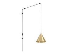 Eglo Suspension luminaire Narices, lampe de plafond suspendue avec câble et | prise, lustre pour salon et salle à manger, métal laiton brossé et noir, douille E27