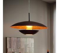 Suspension NUVANO E27 1X60W en acier marron et or D480mm