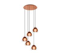 Eglo Suspension luminaire Rocamar à 5 lampes, lustre suspendu en métal