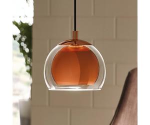 EGLO Suspension luminaire Rocamar, dimmable, cuivré, Salon / Salle à manger, Métal, Moderne, Suspension