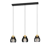 Eglo Suspension luminaire Stillington 1, lustre à 3 lampes pour salon et