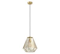 Eglo Suspension luminaire Stype, lustre chambre en métal laiton brossé | plafonnier salon ou salle à manger, douille E27