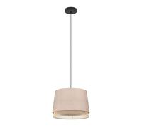 Eglo Suspension luminaire Tabley, lustre naturel pour salon et salle à
