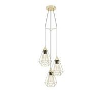 Eglo Suspension luminaire Tarbes, lustre chambre à 3 flammes, plafonnier