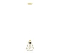 Suspension TARBES E27 1X60W en acier laiton brossé D175mm