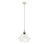 Suspension TARBES E27 1X60W en acier laiton brossé D325mm