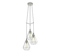 Eglo Suspension luminaire Tarbes, plafonnier suspendu à 3 lampes, lampe