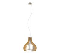 Suspension TINDORI E27 1X60W en acier nickel mat D500mm