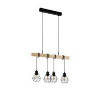 Eglo Suspension luminaire Townshend 5, lustre à 4 lampes, abat-jour