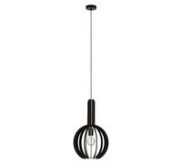 Suspension VELASCO E27 1X40W en acier noir D310mm
