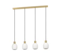 Suspension MANZANARES E27 4X40W en acier laiton brossé et or 970x145x1100mm