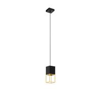 Suspension MONTEBALDO GU10 1X4,5W en acier noir et or 100x100x1100mm