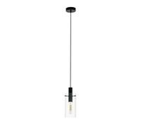 Suspension MONTEFINO E27 1X60W en acier noir D110mm