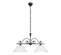Eglo Suspension Murcia, lampe suspendue vintage 2 flammes, style rustique