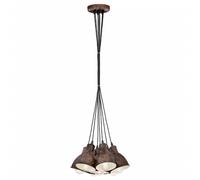 Suspension PRIDDY 1 E27 7X40W en acier cuivré antique D385mm