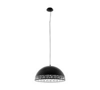 EGLO Suspension Savignano, lampe suspendue pour table à manger, acier noir