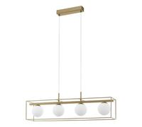Suspension VALLASPRA E14 4X40W en acier champagne 910x165x1100mm