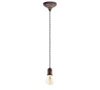 Eglo Suspension Yorth, suspension à une lampe vintage industrielle en acier