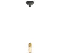 Eglo Suspension Yorth, suspension à une lampe vintage industrielle, lampe