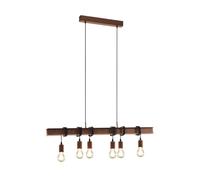 EGLO Townshend 4 Suspension pour table à manger | Plafonnier suspendu en acier marron antique, culot E27