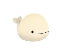Eglo Veilleuse tactile LED baleine Castellino, lampe rechargeable sans fil, déco chambre fille garçon, lampe de chevet enfant bébé, silicone blanc, blanc chaud, RGB