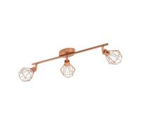 Eglo Spot plafonnier Zapata 3 lampes LED 3 x 3 W Cuivre
