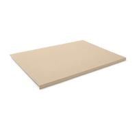 Eglooh - Urania - Sous main Bureau en Cuir Beige cm 50x35 - Résistant Structure en Acier avec un Profil Antérieur à L, Coutures Artisanales, Fond Antidérapant - Made in Italy
