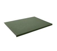 Eglooh - Urania - Sous main Bureau en Cuir Vert cm 70x50 - Résistant Structure en Acier avec un Profil Antérieur à L, Coutures Artisanales, Fond Antidérapant - Made in Italy